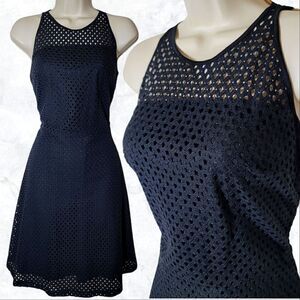 Mossimo Supply Co. NWT Black Eyelit Latticed Cutout Fit & Flare